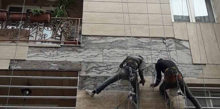 تعمیرات نمای ریزش کرده