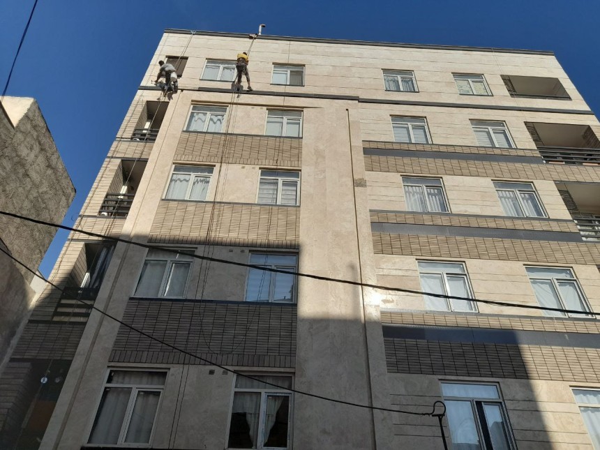 عایق کاری نمای ساختمان در نمک ابرود