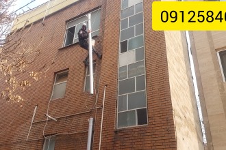 نصب لوله پلیکا روی ارتفاع نمای ساختمان