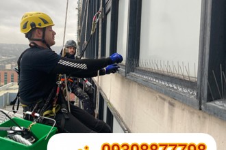 نصب پرنده پران روی لبه های ساختمان