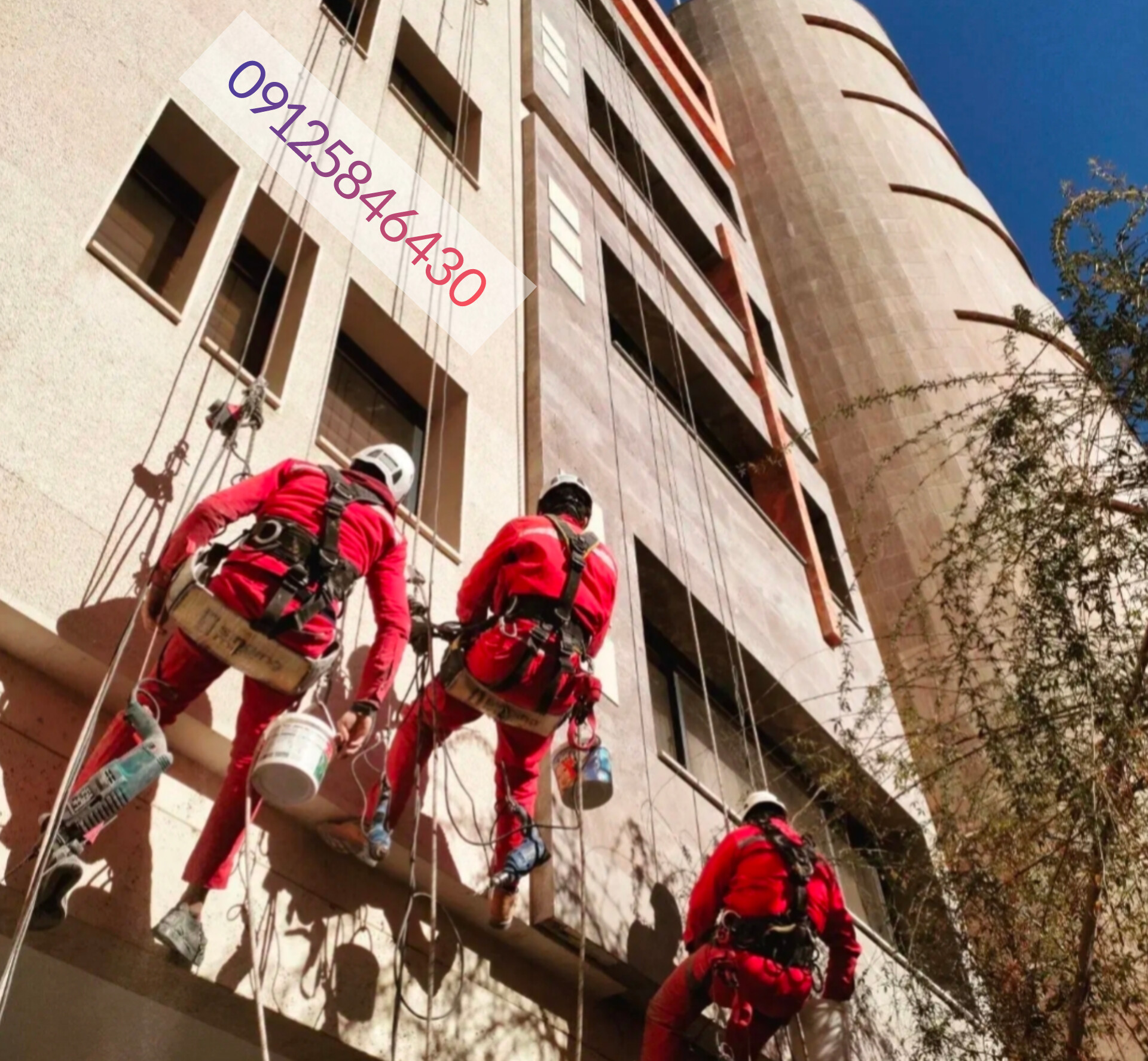 پیچ کردن سنگ نما با راپل